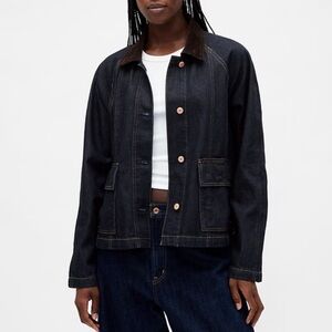 GAP Ultra-soft Dark Denim Barn Jacket   In Woman’s XL TALL